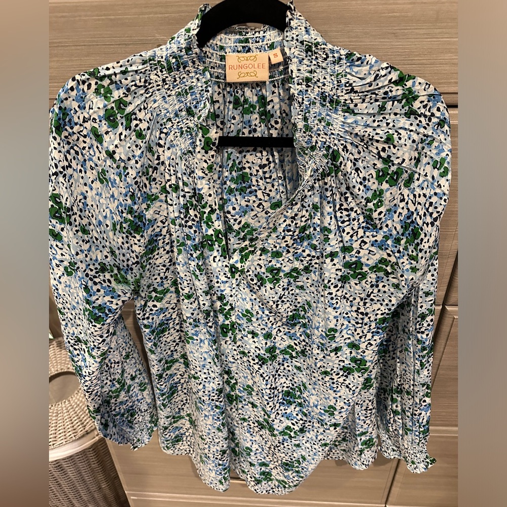 Rungolee long sleeve silk Blouse.